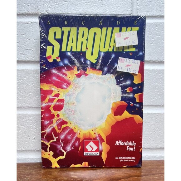 STARQUAKE Arcade Game 1987 NEW SEALED Commodore 64/128 Share Data - Picture 1 of 10